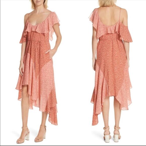 NWT Joie Hacinthia Silk Off the Shoulder Dress - Picture 1 of 10